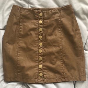 Free People Leather Skirt